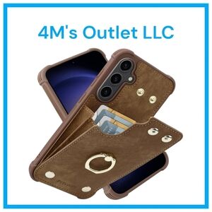 Brown Leather Wallet Phone Case